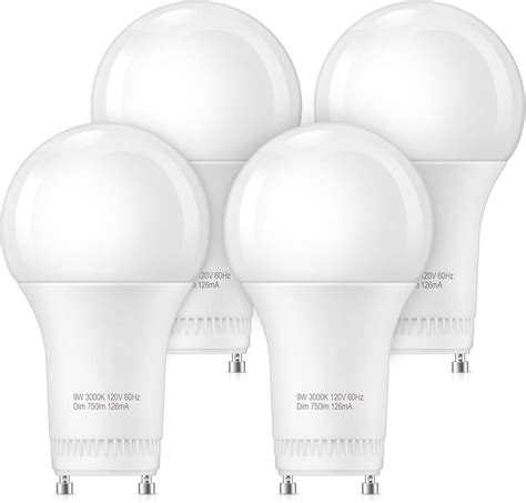 Eastiya GU24 LED Light Bulb 60 Watt Equivalent Dimmable 3000K Warm