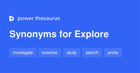 Verb Synonyms For Explore