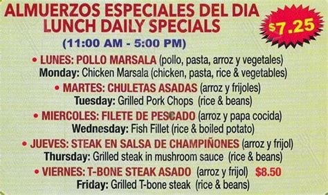 Menu at Pollos Mario, New York City, 83-14 37th Avenue