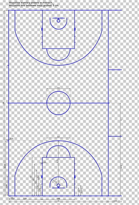 Basketball Court Oznaczenia Poziome Na Boisku Do Koszyk Wki Linia