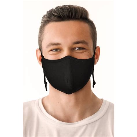 Hooray Reusable Cloth Fashion Face Mask With Adjustable Straps Black