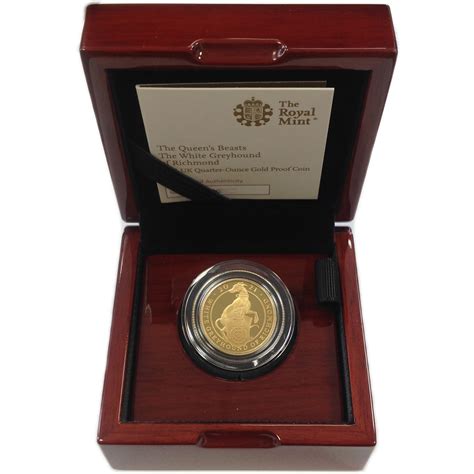 Proof Gold Quarter Ounce Queen S Beast Greyhound ATS Bullion