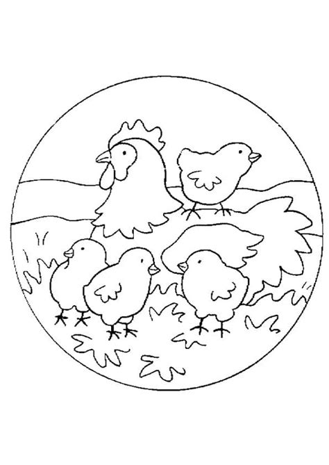 Coloriage Poule Avec Poussins Télécharger Et Imprimer Gratuit Sur