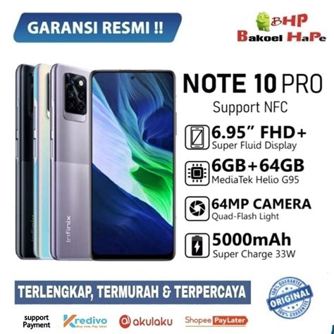 Jual INFINIX Note 10 Pro 6 64 GB Garansi Resmi Shopee Indonesia