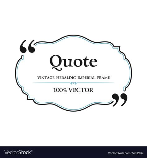 Vintage quote blank with text bubble box balloon Vector Image