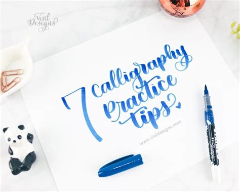 7 Calligraphy Practice Tips For Beginners Vial Designs