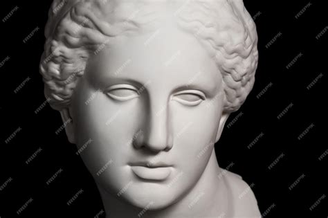 Premium Photo White Gypsum Copy Of Ancient Statue Of Venus De Milo Head For Artists Isolated