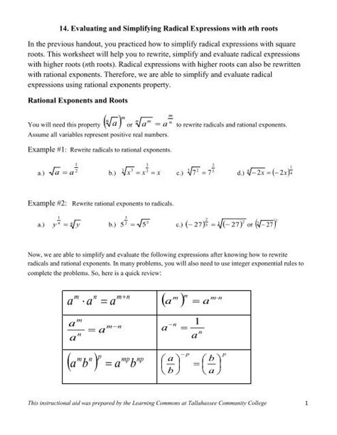 Adding And Subtracting Radical Expressions Worksheet Worksheets Library