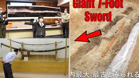 Giant 7 Foot Sword And Mirror For Demon Slaying Found In Japan Tomb