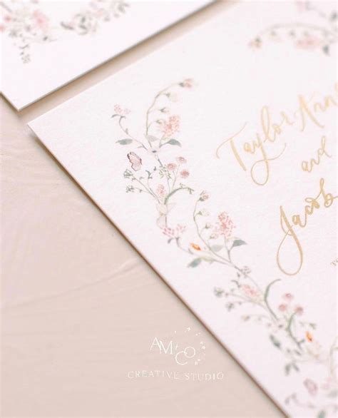 Watercolor Florals For These Wedding Invitations Andi Mejia Co