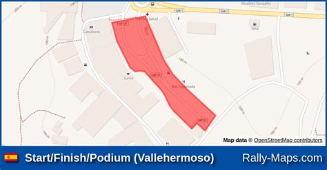 Start Finish Podium Vallehermoso Stage Map Rallysprint De La Gomera