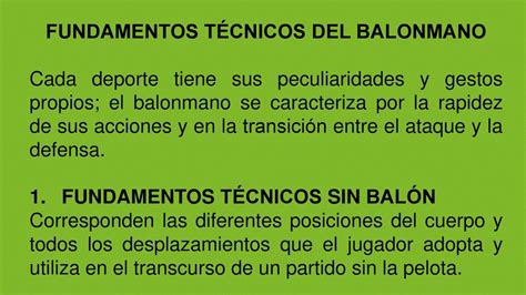 Fundamentos Tecnicos Del Balonmano Xili