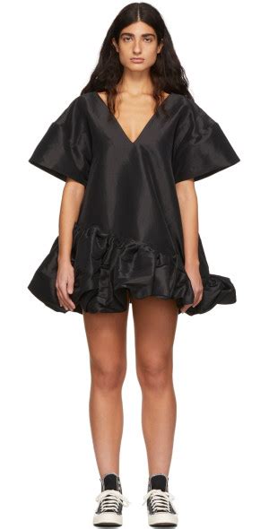 Kika Vargas Black Gama Mini Dress