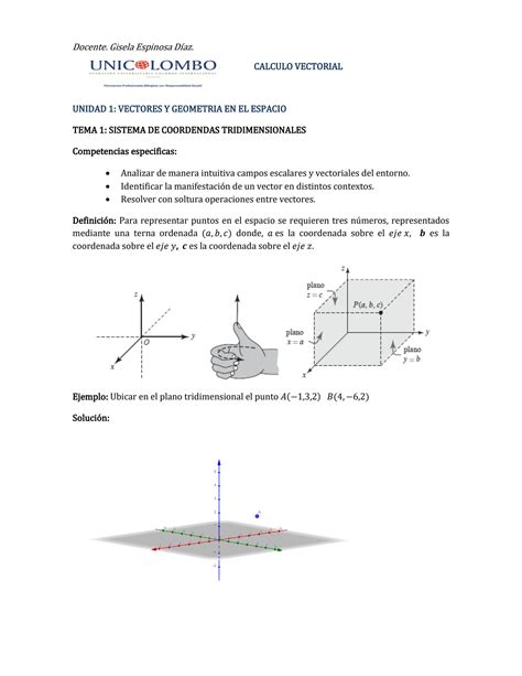 SOLUTION Tema 1 Vectores Y Geometr A En El Espacio Studypool