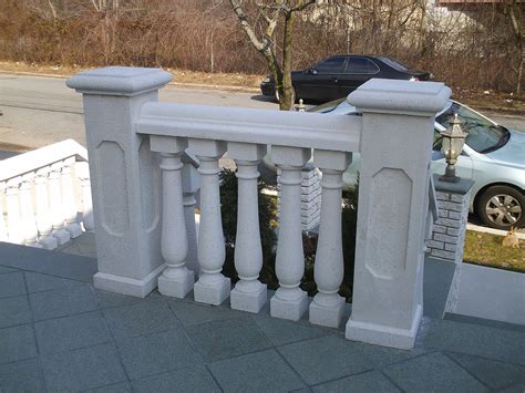 Concrete Handrail For Front Porch Complete Balustrade System Displayed Made With Architectural