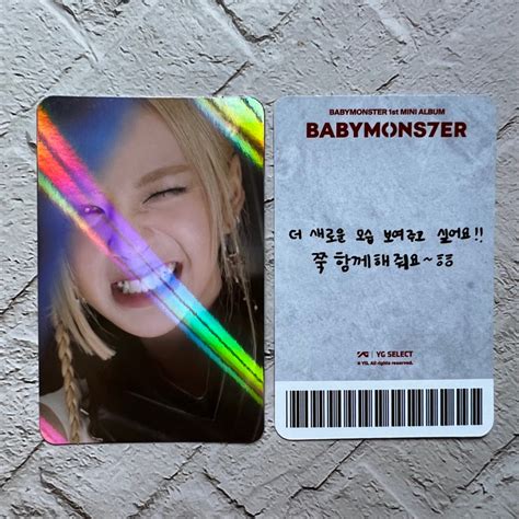 Jual Ready Stock Official Photocard Babymonster Baby Monster St Mini