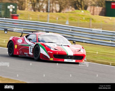 Ferrari 458 Italia GT3 Sports Car In British GT Championship At Oulton