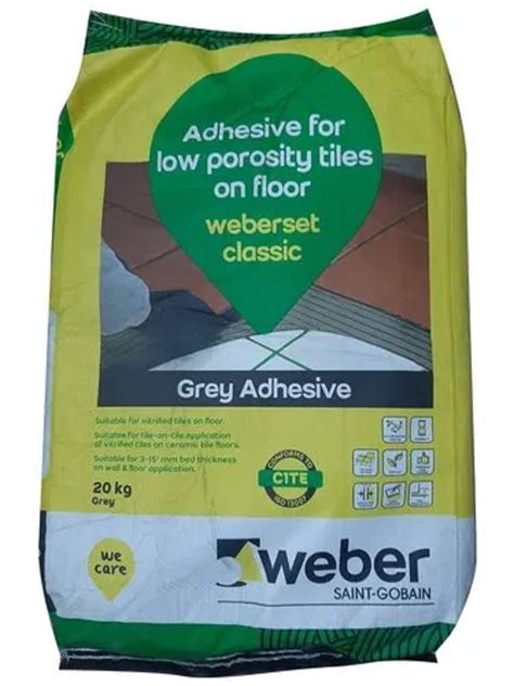 Webber Weber Set Classic Grey Tile Adhesive 20 Kg Bag At Rs 520 Bag