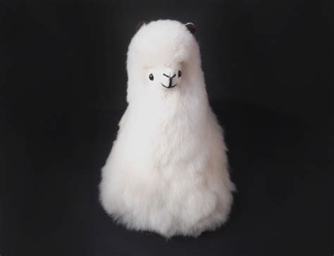 Handmade Alpaca Fur Llama Soft Stuffed Animal Alpaca Peruvian Alpaca