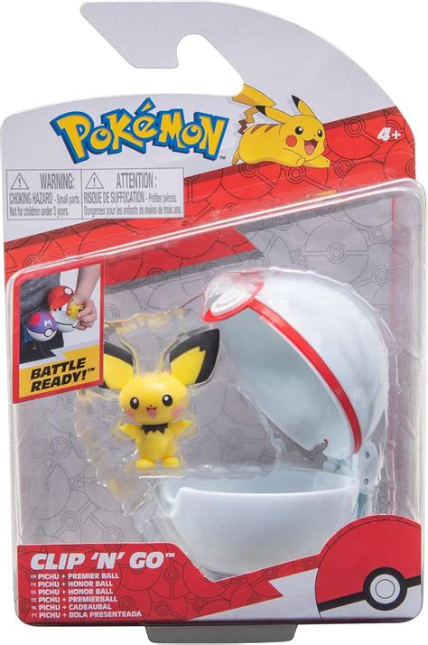 Pokémon PKW2659 Clip n Go Pokéball Pichu Premierball ufficiale Poké