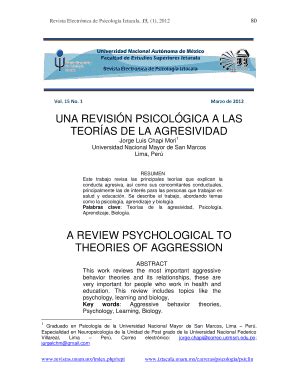 Fillable Online UNA REVISI N PSICOL GICA A LAS TEOR AS DE LA