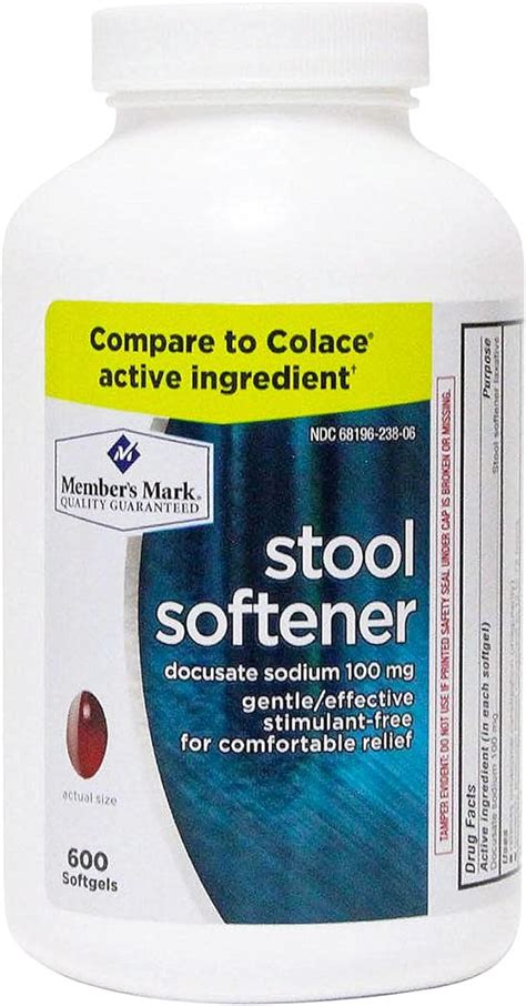 Amazon Member S Mark Stool Softener Regular Strength Docusate