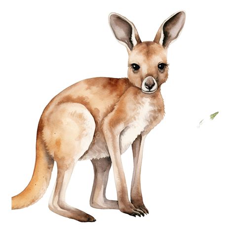 Watercolor Kangaroo Clip Art, Kangaroo, Watercolor, Animal PNG ...