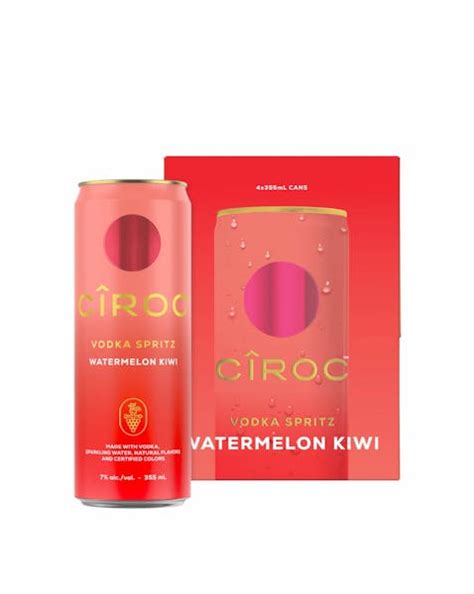 Ciroc Vodka Spritz Watermelon Kiwi 4 355ml Cans Ready To Go Cocktails