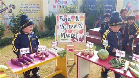 🍏 Fruits And Vegetables Market Day 🍅 Preschool Learning । Kids Fun And