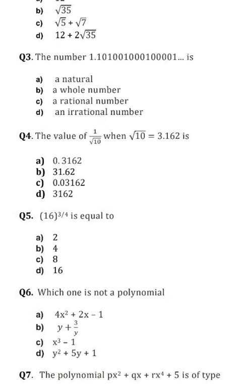 Q6 Which One Is Not A Polynomial Filo