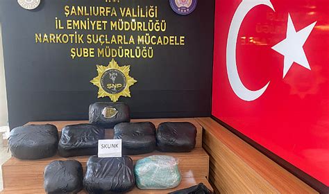 Şanlıurfa da 32 Kilogram Skunk Ele Geçirildi 2 Gözaltı ASAYİŞ