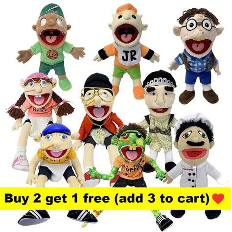 Jeffy Hand Puppet Boy Joseph Cody Feebee Plush Toy Doll Removable