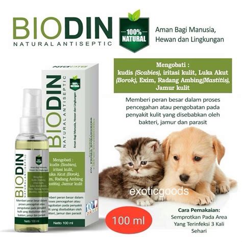 Jual Biodin Spray Ml Biodin Antiseptic Obat Scabies Obat Jamur Hewan