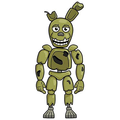 How to Draw Springtrap from Five Nights at Freddy's - Really Easy ...