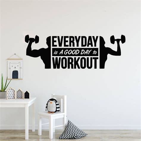 6 6us Yoyoyu Art Vinyl Wall Sticker Fitness Quotes Decals Home