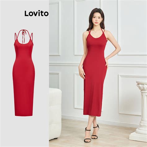 Lovito Women Casual Plain Basic Dress L112ed275 Shopee Philippines