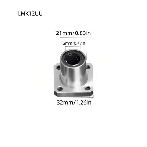 LMK6 8 12 16 20 25UU Square Flange Linear Ball Bearing Shopee Philippines