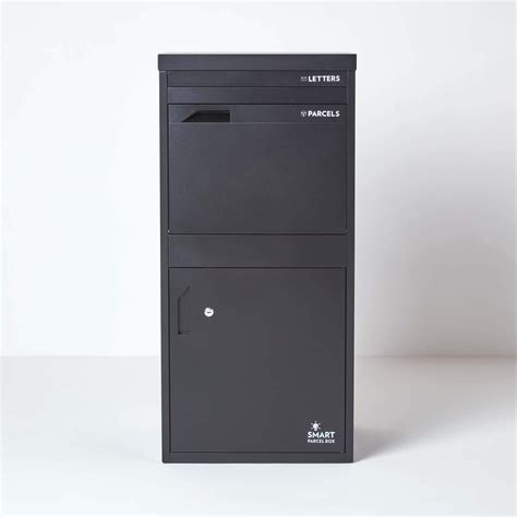 Extra Large Smart Parcel Drop Box Black Front Rear Access Dual Door