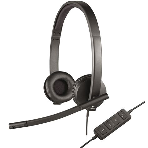 Logitech Usb Headset H E Stereo Noir Micro Casque