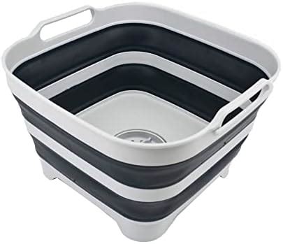 Sammart Bassine Vaisselle Pliable Avec Bouchon De Vidange Lavabo