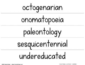 Multisyllabic Words For Decoding Pdf And Slides For Ppt Or Google