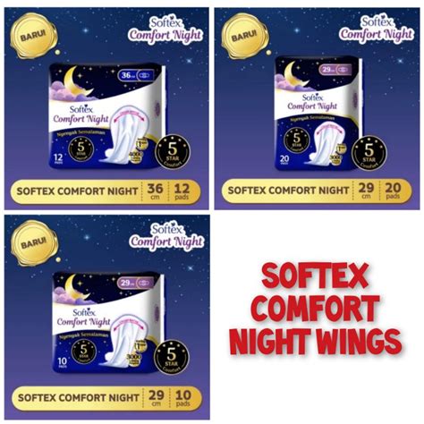 Jual SOFTEX COMFORT NIGHT Wings 29cm 36cm Shopee Indonesia