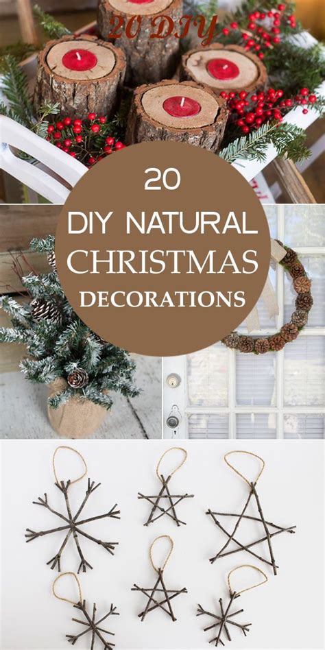 Diy Natural Christmas Decorations With Text Overlay