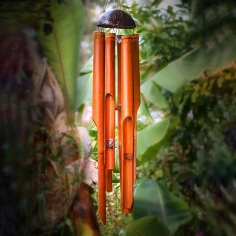 Buy Bamboo Wind Chimes Plain 30-50 CM - Plain Coconut Top