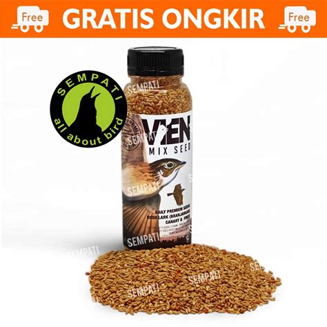 Jual Pakan Vien Mix Seed Kemasan Botol Voer Pur Harian Lomba Burung