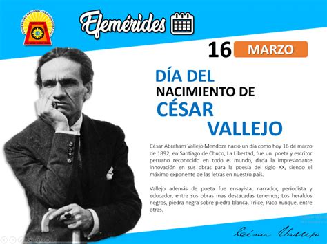 129° Aniversario Del Nacimiento De César Vallejo Noticias Unica