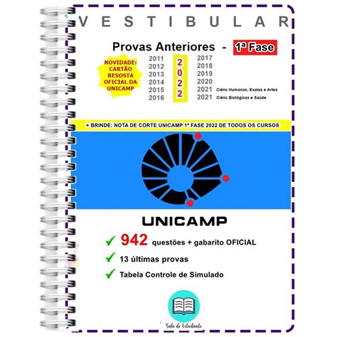 Unicamp Fase Quest Es Provas A Gabarito Oficial