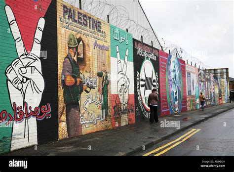 Falls Road murals Coiste Tour Belfast Co Antrim Northern Ireland UK ...