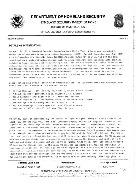 Homeland Security Sex Trafficking Investigation Pdf