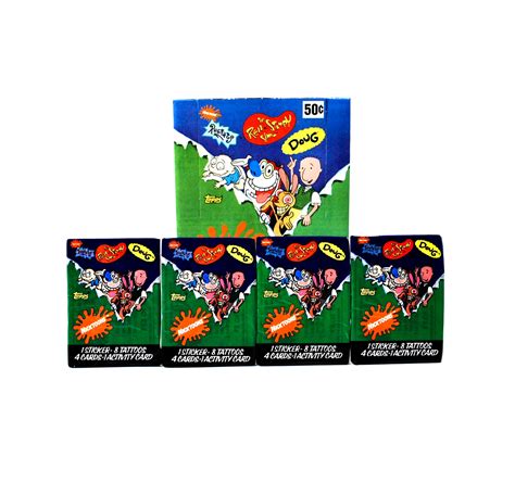 4 Packs Of Nicktoons Activity Cards And Stickers By Topps Etsy